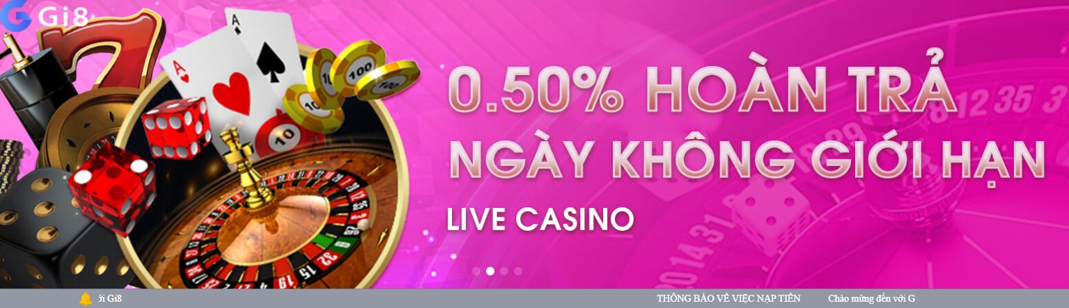 Ưu đãi tại Gi8 tại live casino khuyến mãi ưu đãi tại Gi8