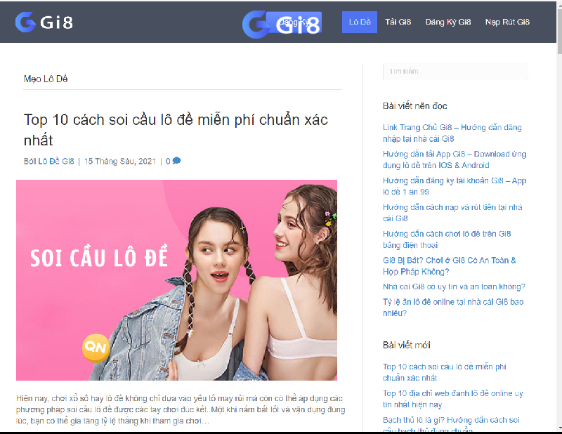 Gi8 cung cấp thông tin các bài viết liên quan về tất cả các trò chơi tại Gi8 soi cầu lô đề gi8
