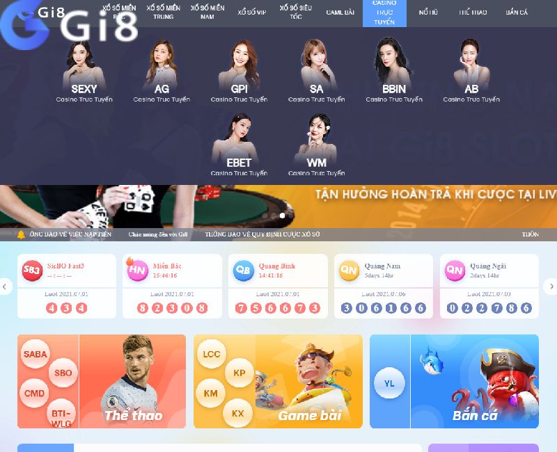 Gi8 với 8 casino live luyên trực tiếp cùng hàng trăm Dealer xinh đẹp Dealer xinh đẹp trong Gi8