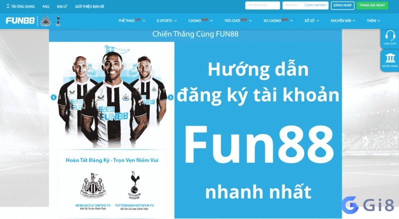 Hướng dẫn cách đăng ký và đăng nhập tài khoản Fun88 Hướng dẫn cách đăng ký và đăng nhập tài khoản Fun88