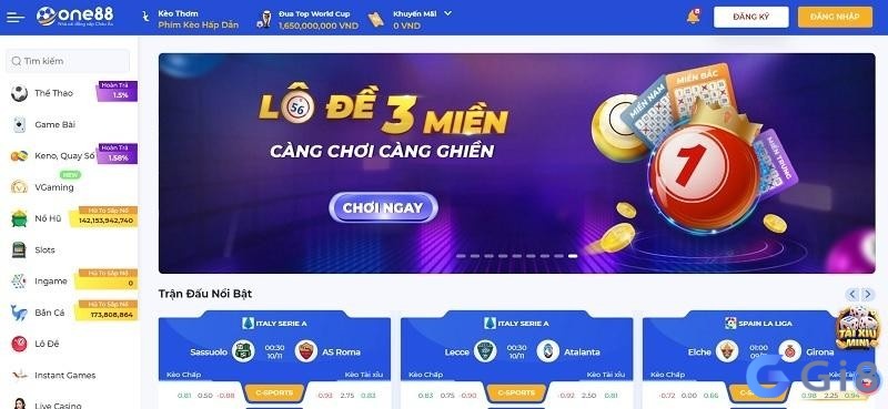 One88 với trò chơi lô đề cho cả 3 miền Bắc Trung Nam One88 với trò chơi lô đề cho cả 3 miền Bắc Trung Nam