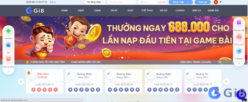 Giao diện Gi88 với mục chơi xổ số, đánh số online hiện ngay trang chủ Giao diện Gi88 với mục chơi xổ số, đánh số online hiện ngay trang chủ